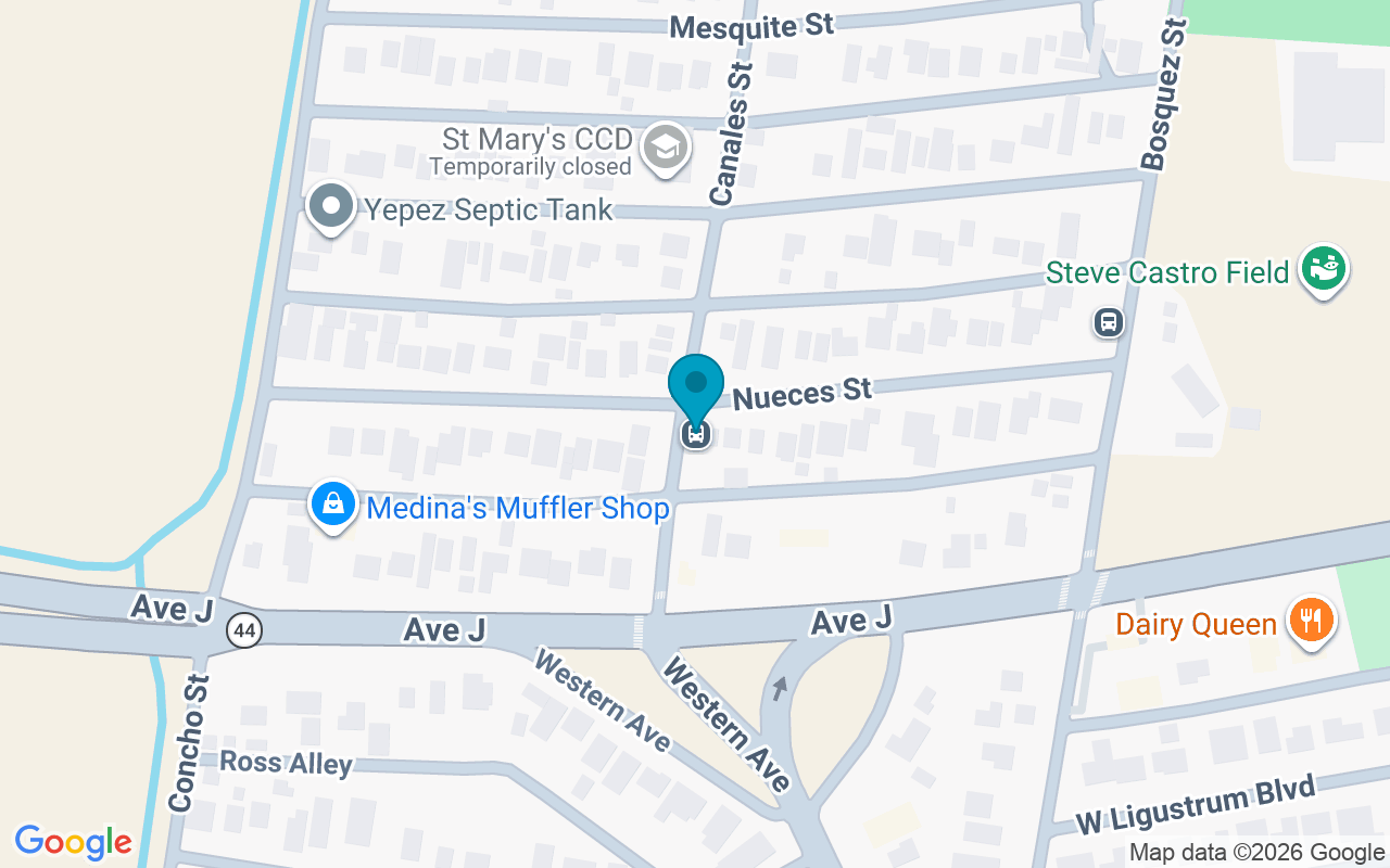Map showing the location of Canales @ Nueces