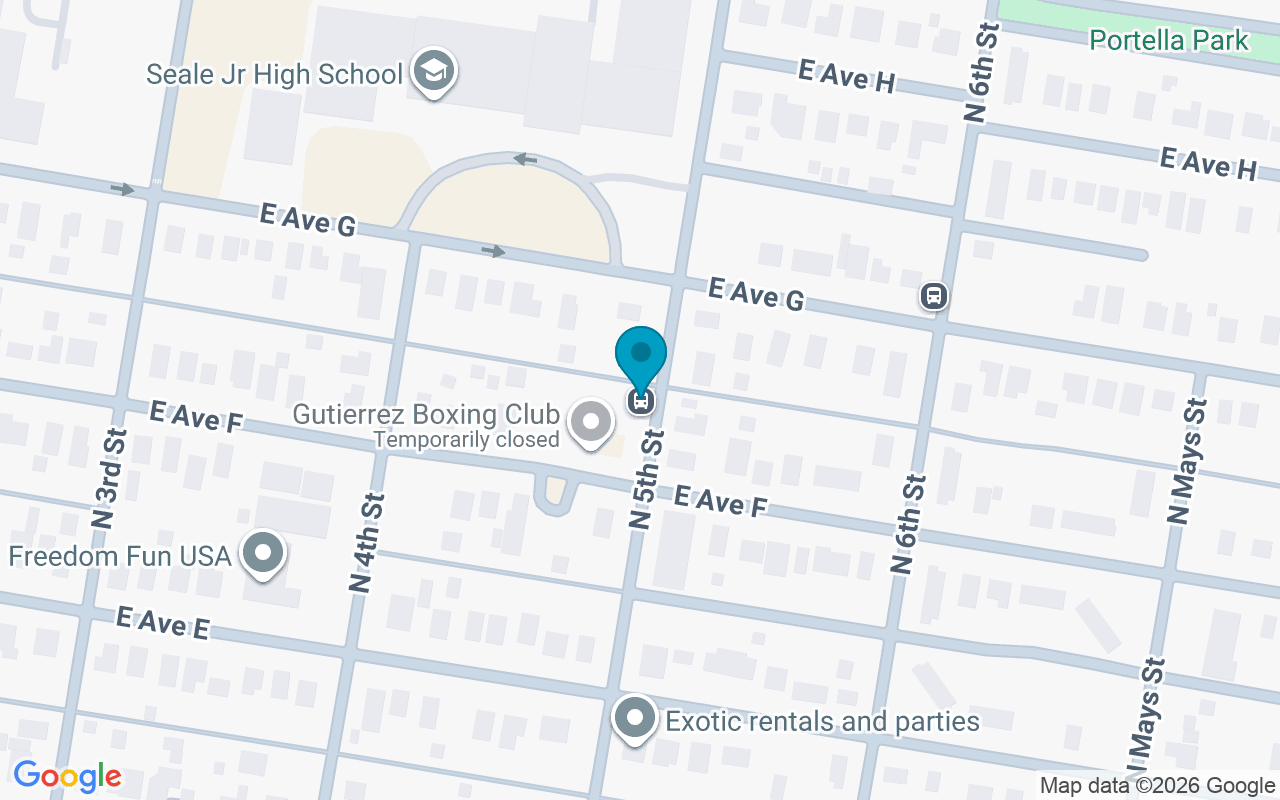 Map showing the location of N 5th