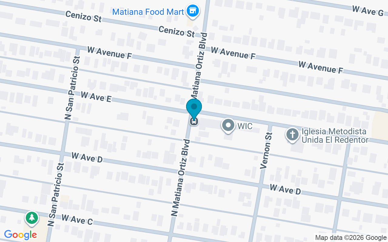Map showing the location of Matiana Ortiz @ Ave E