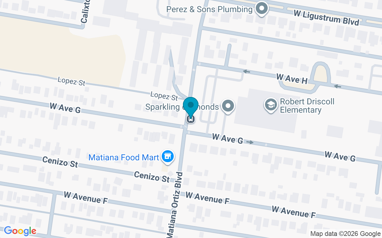 Map showing the location of Matiana Ortiz @ Ave G