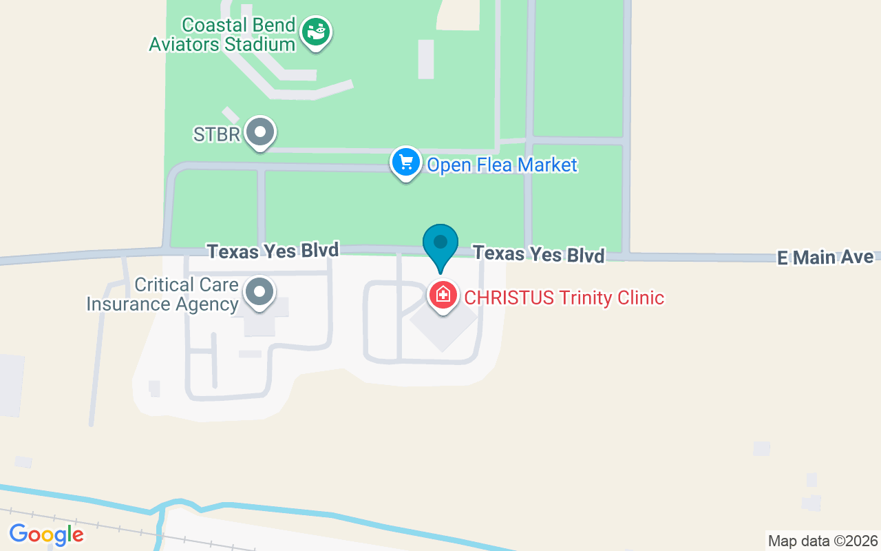 Map showing the location of Christusspohn Clinic