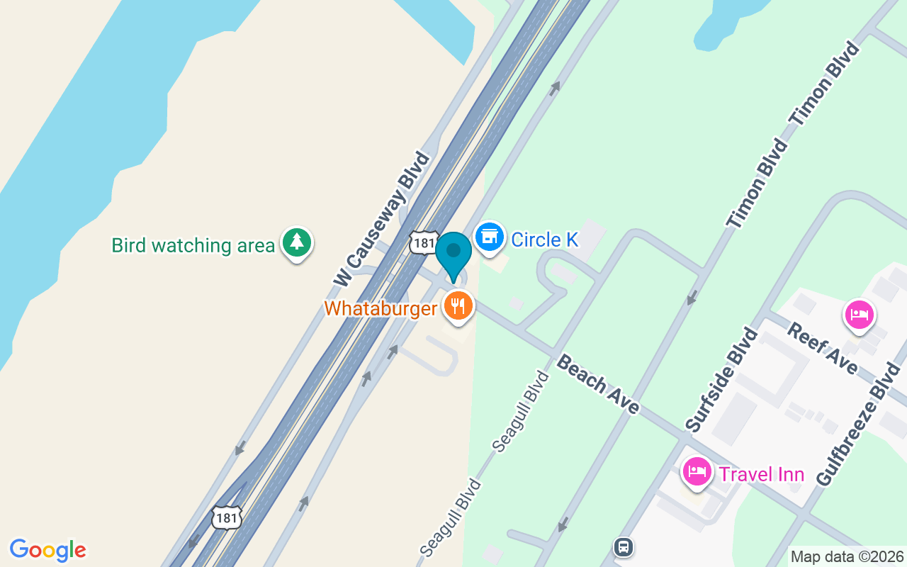 Map showing the location of Beach @ Causeway