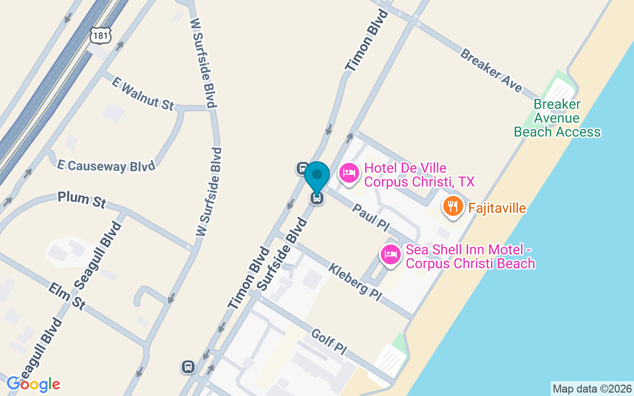 Map showing the location of Surfside @ Paul