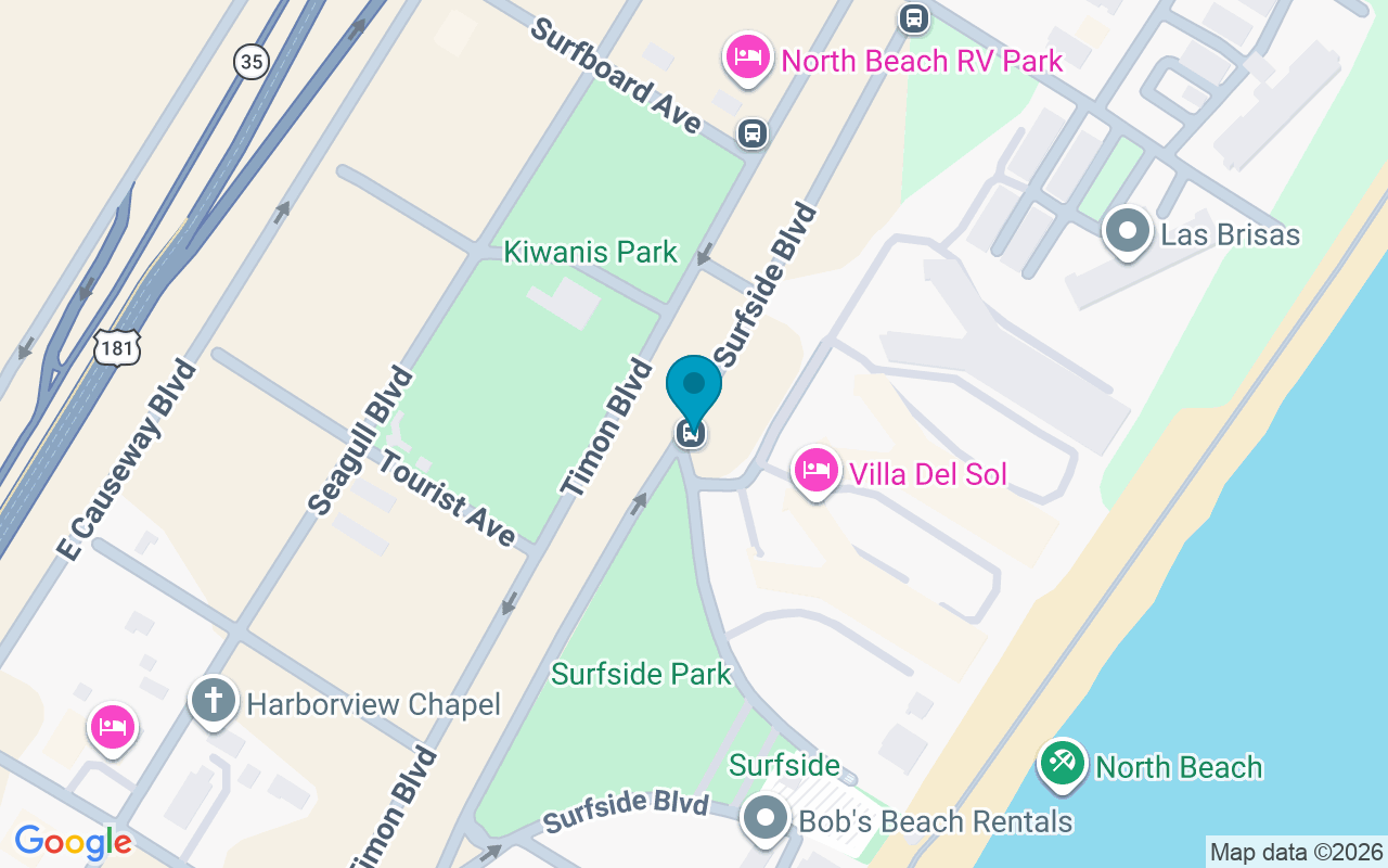 Map showing the location of Surfside @ Villadelsol