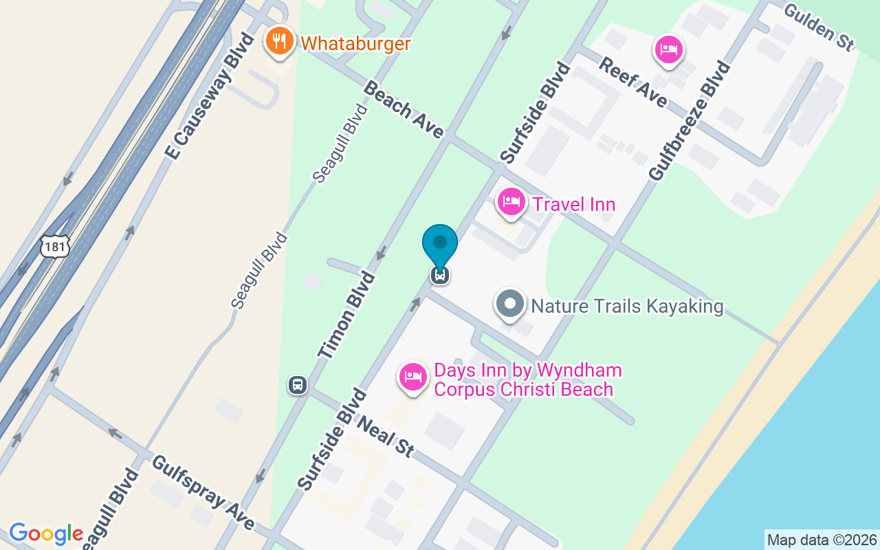 Map showing the location of Surfside @ Hayes