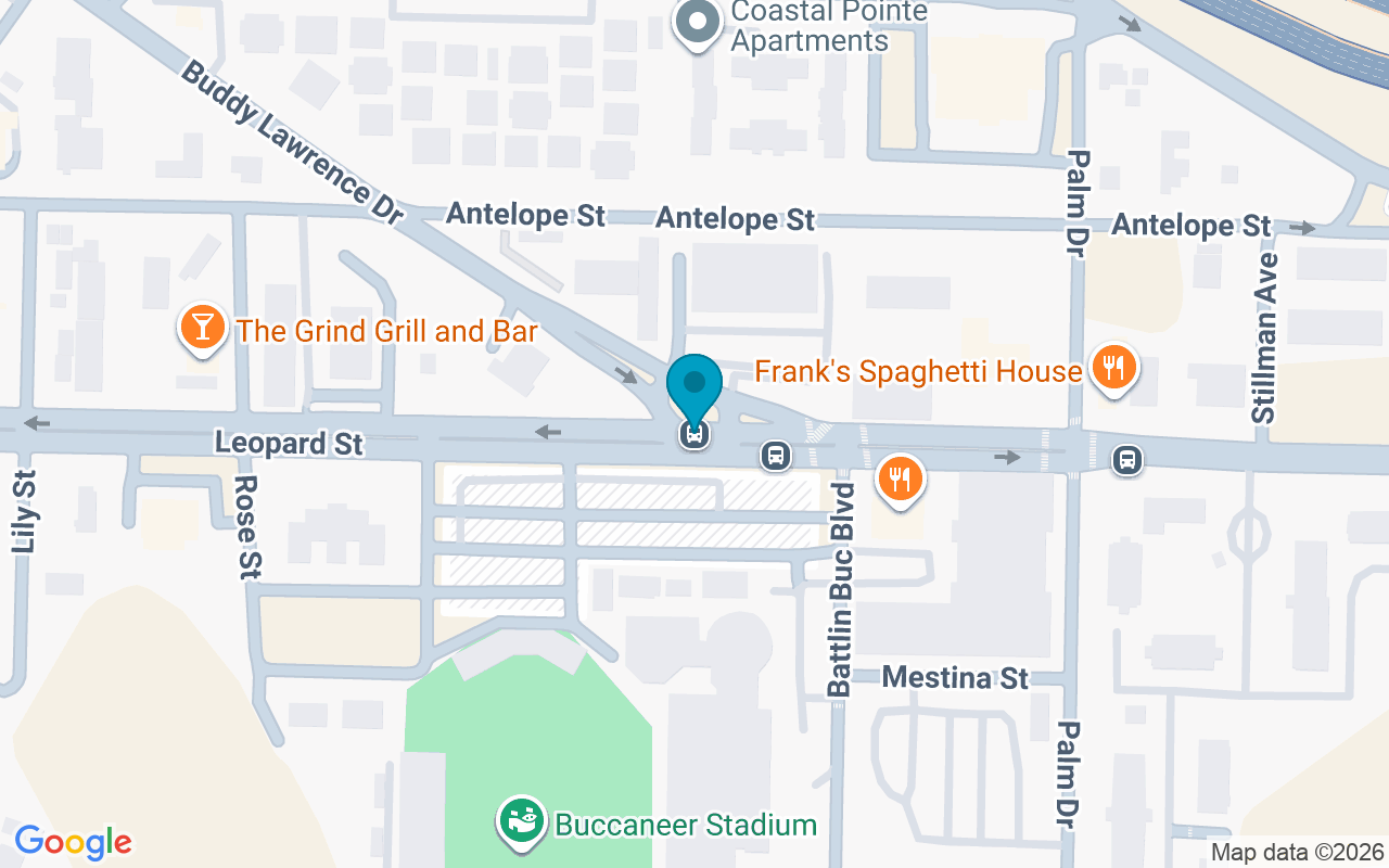 Map showing the location of Leopard @ Buddy Lawrence