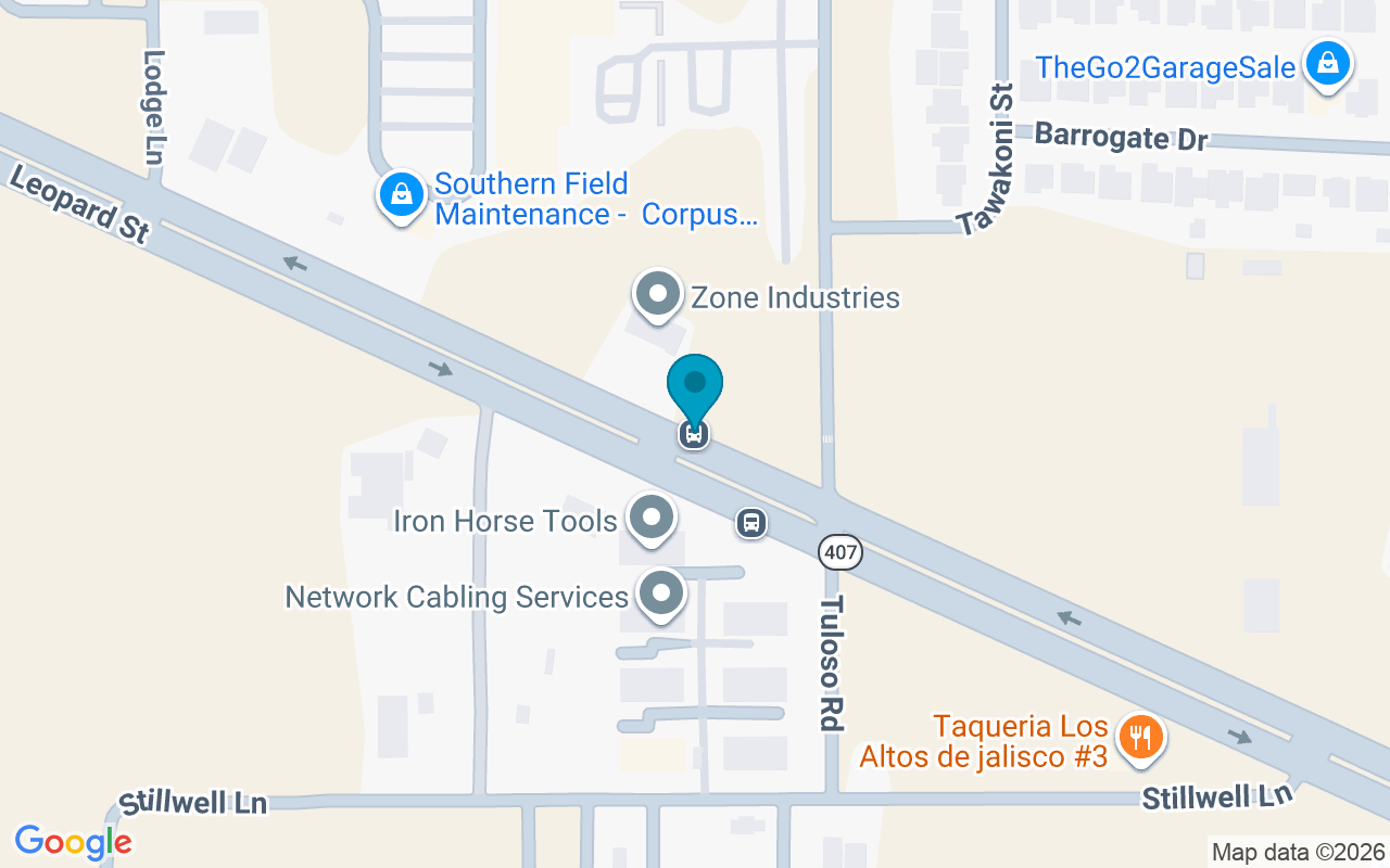 Map showing the location of Leopard @ Tuloso