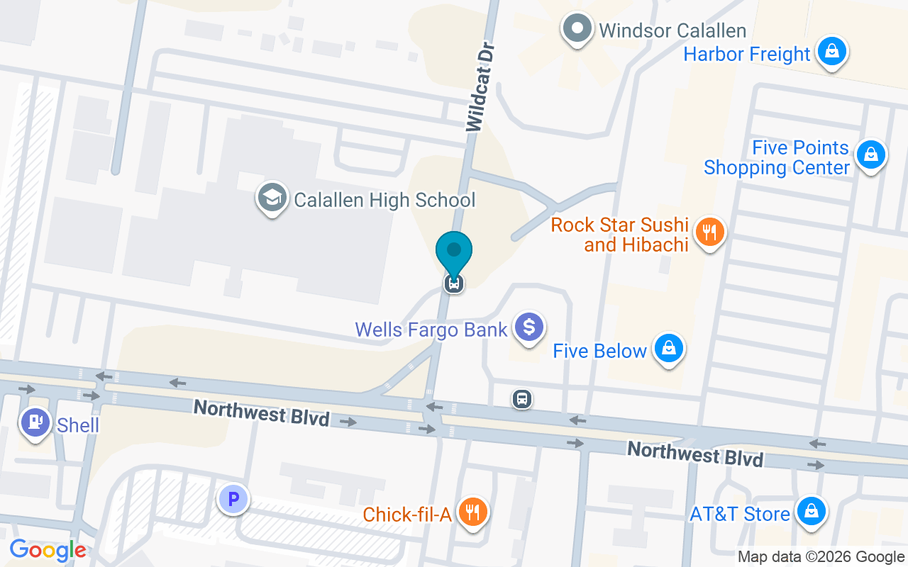 Map showing the location of Northwest @ Wildcat