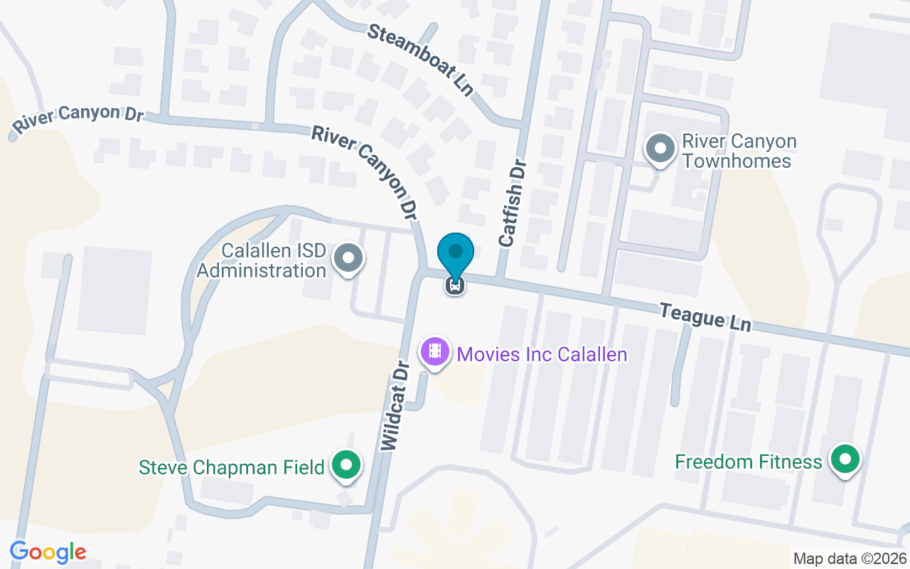 Map showing the location of Teague @ Wildcat