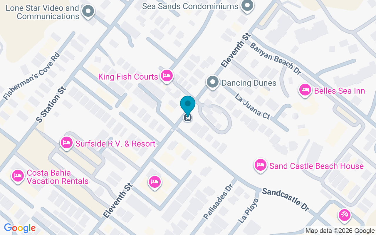 Map showing the location of 11th @ Sandcastle
