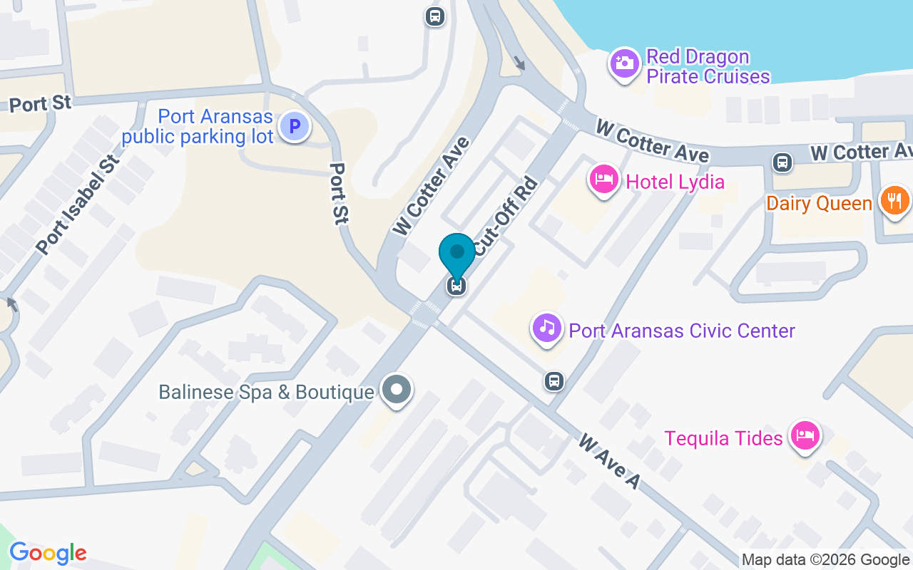 Map showing the location of Cut Off Rd @ Cityhall