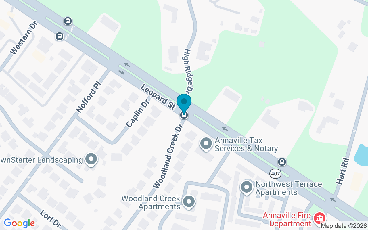 Map showing the location of Leopard @ Woodland
