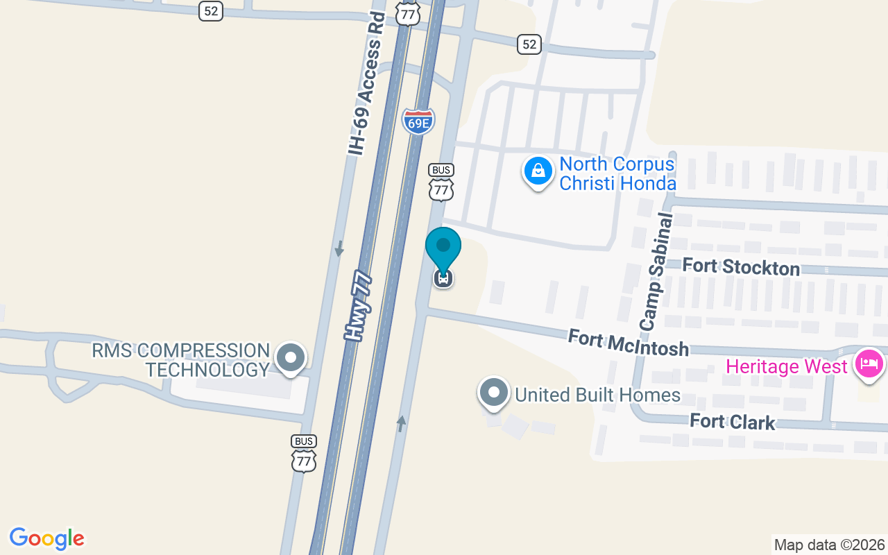 Map showing the location of 77 Acess Rd @ McLntosh