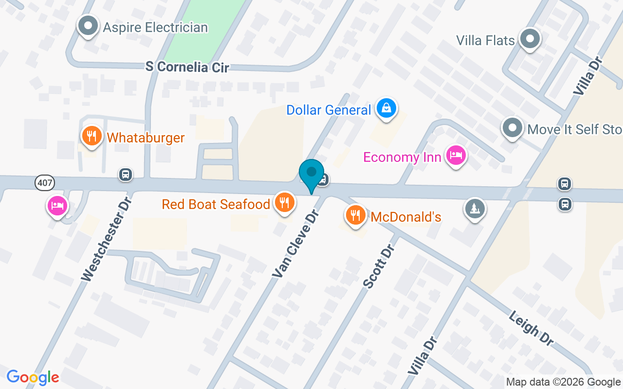 Map showing the location of Leopard @ Van Cleve