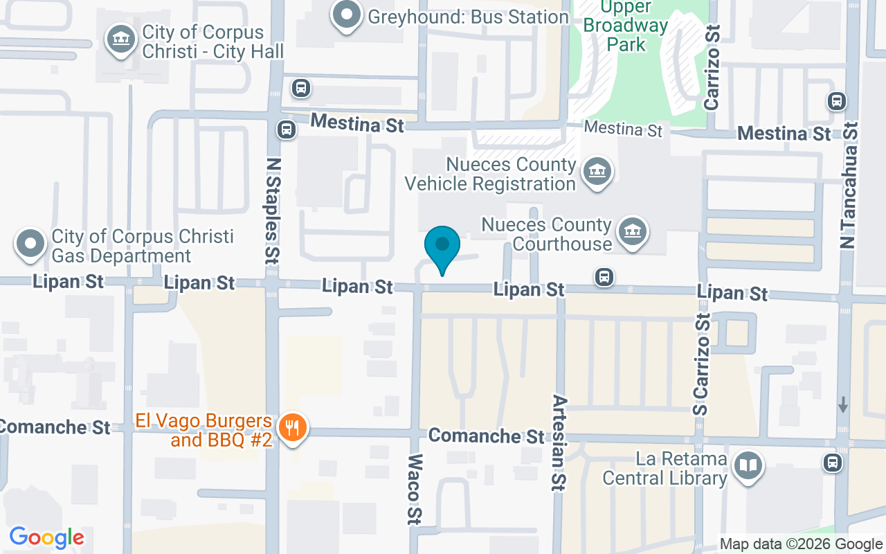 Map showing the location of Lipan @ Waco