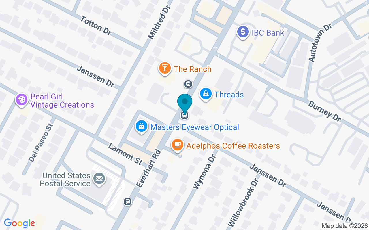 Map showing the location of Everhart @ Pregnancyc