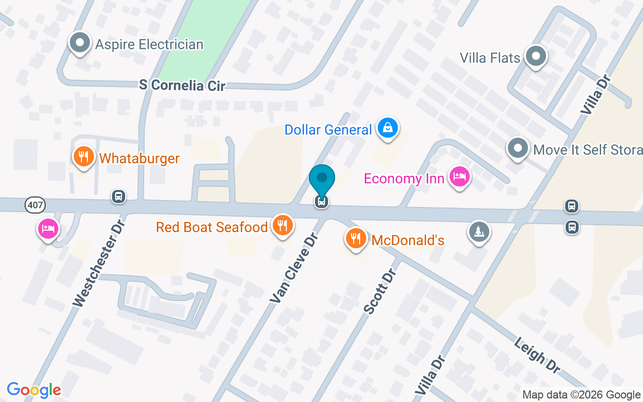 Map showing the location of Leopard @ Van Cleve