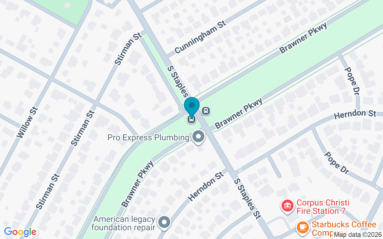 Map showing the location of Staples @ Brawner