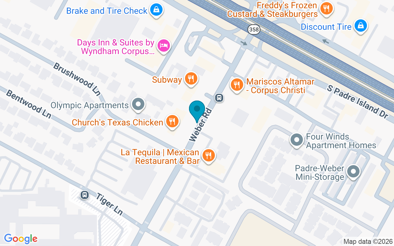 Map showing the location of Weber @ Brushwood