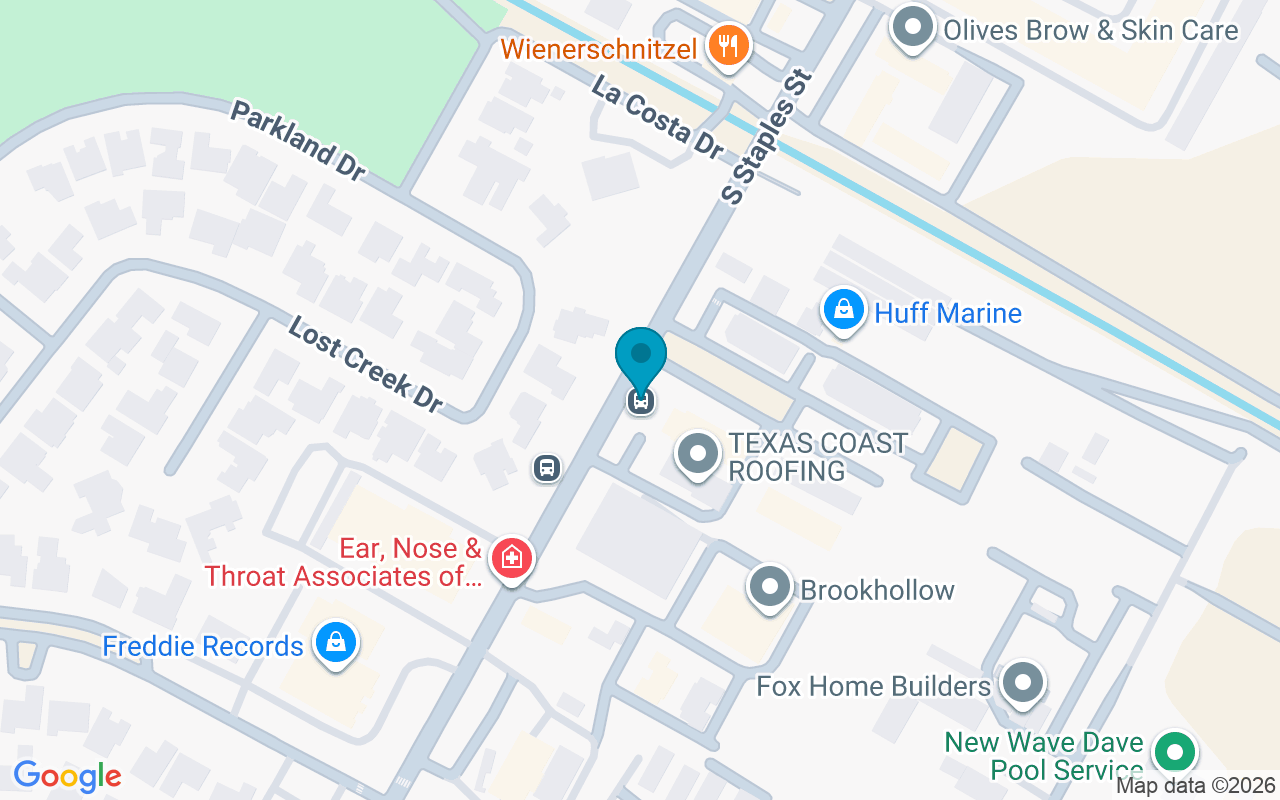 Map showing the location of 5926 Staples
