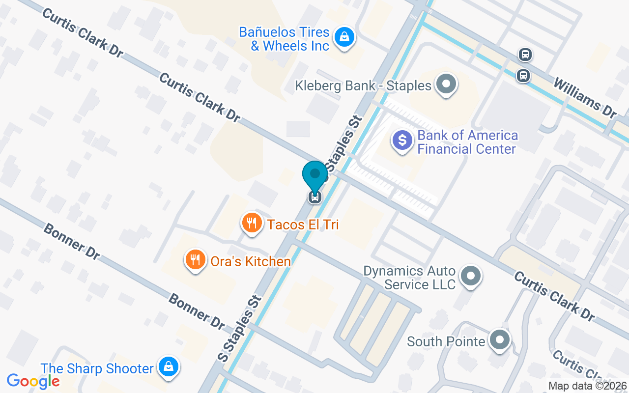 Map showing the location of Staples @ Curtisclark