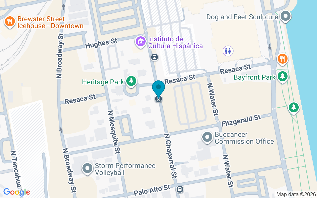 Map showing the location of 1513 Chaparral