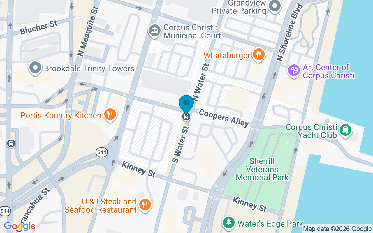 Map showing the location of Water @ Cooper's Alley