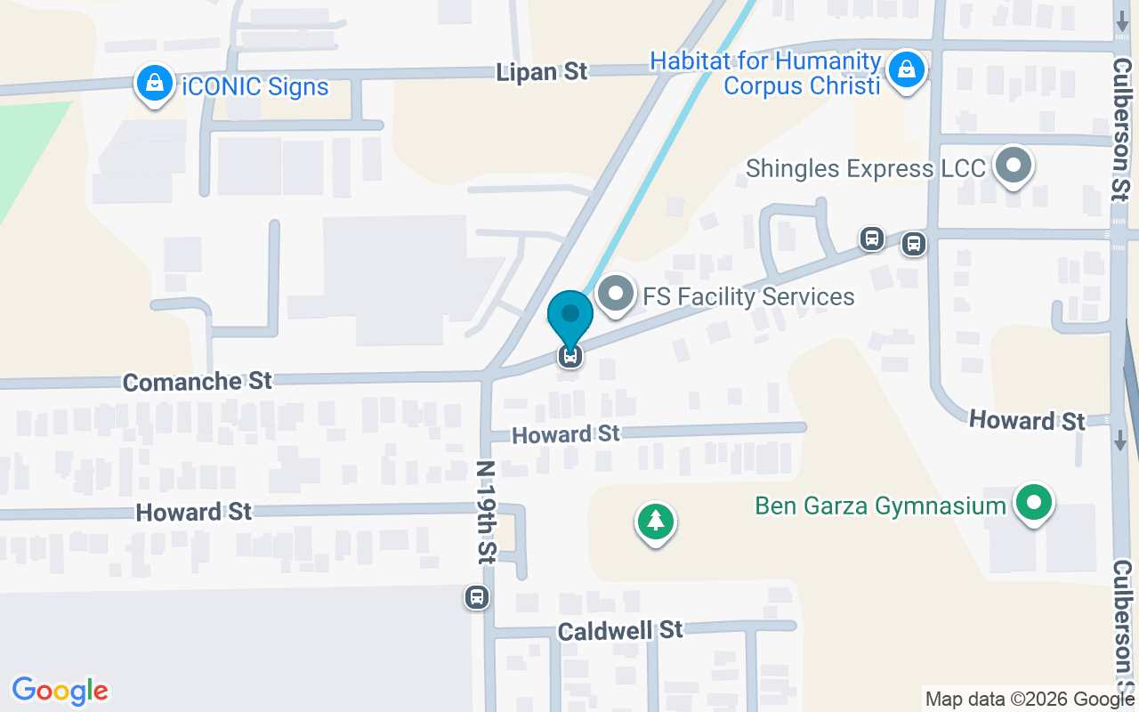 Map showing the location of Comanche @ 19th