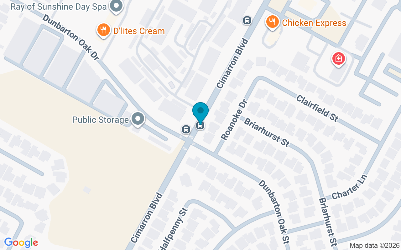 Map showing the location of Cimmaron @ Dunbarton