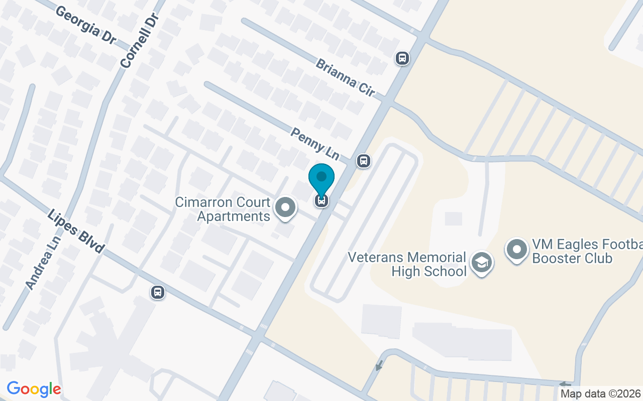 Map showing the location of 3701 Cimarron