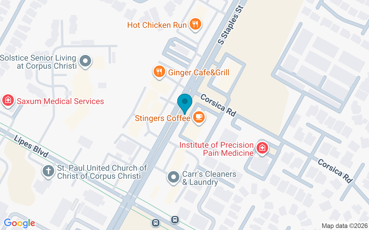 Map showing the location of Staples @ Corsica