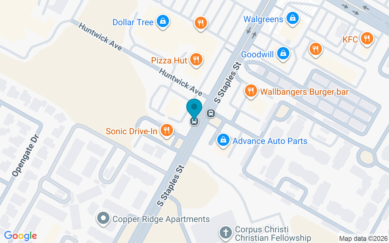 Map showing the location of 6657 Staples