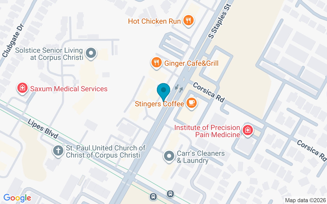 Map showing the location of Staples