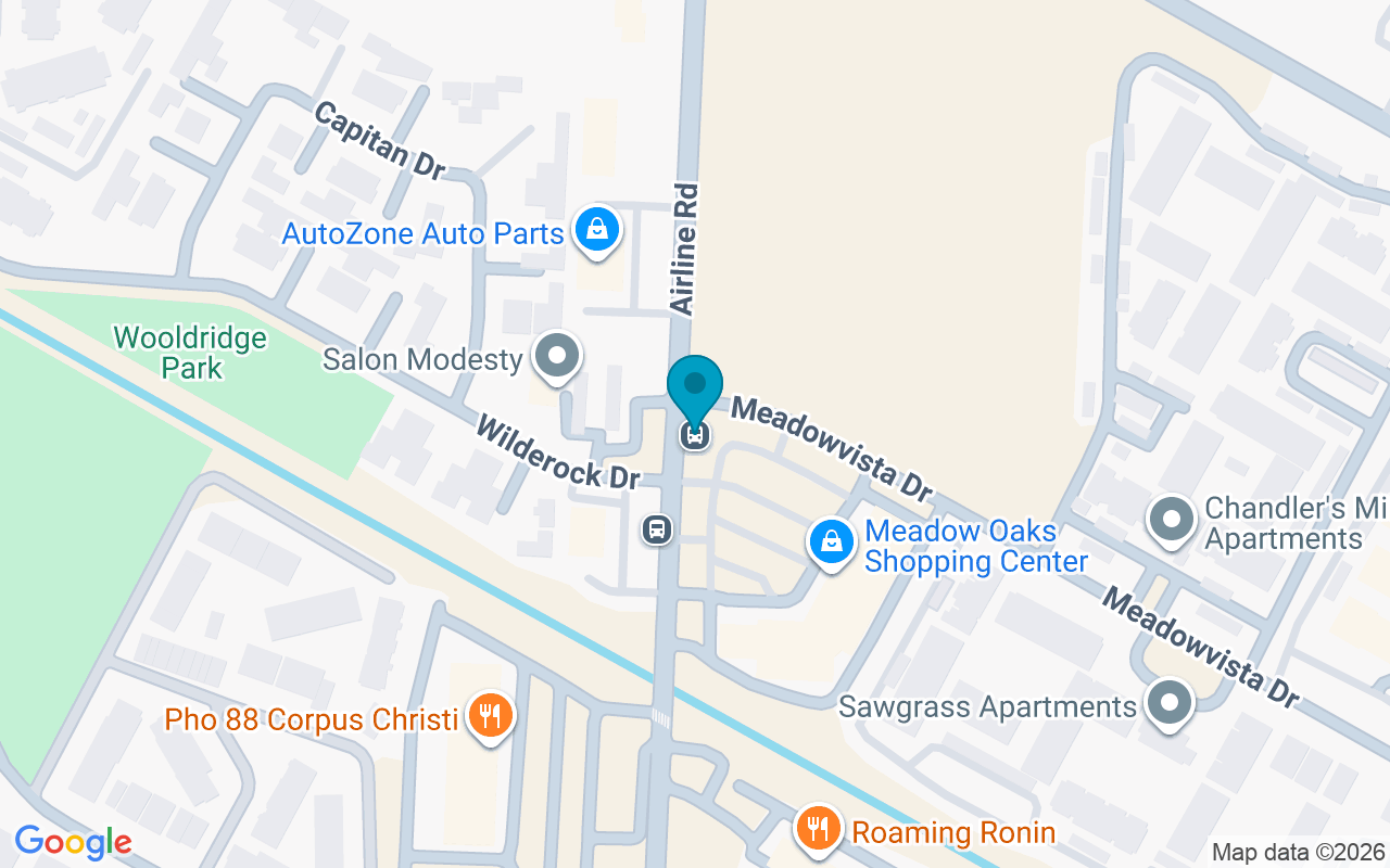 Map showing the location of Airline @ Meadow