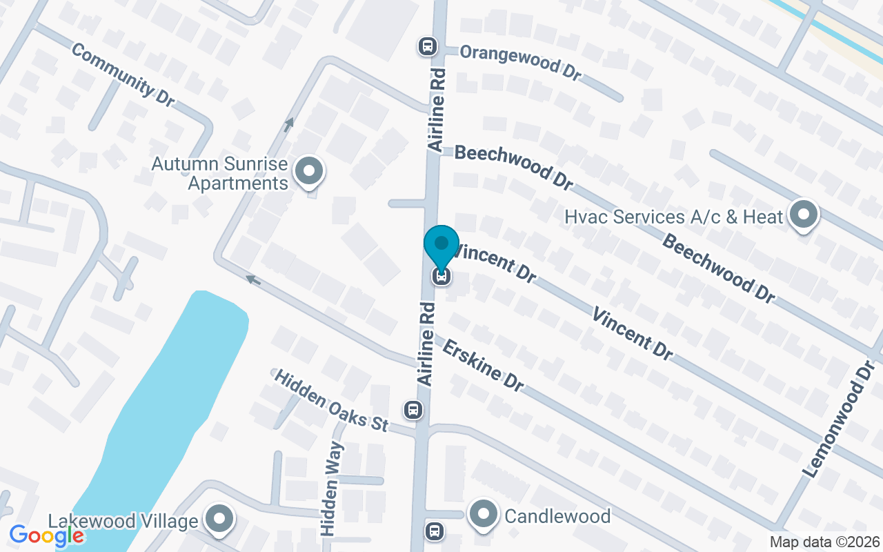 Map showing the location of Airline @ Vincent