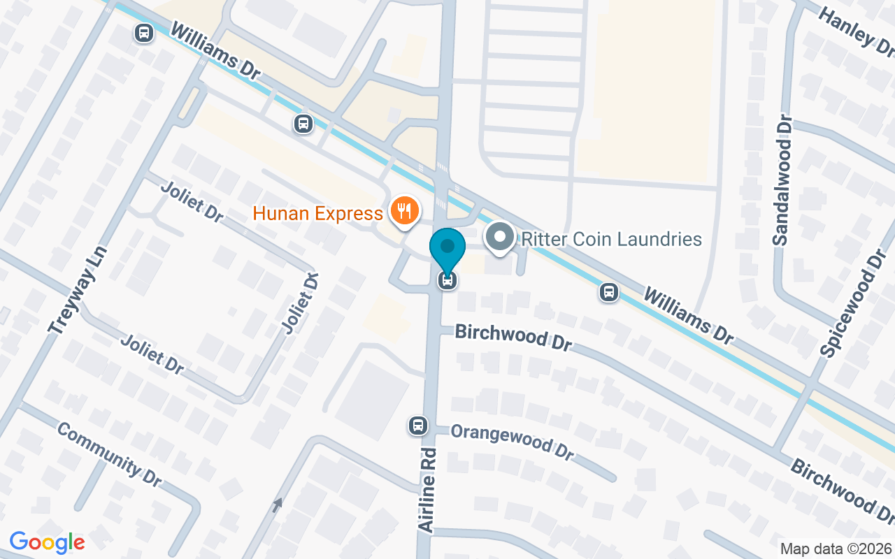 Map showing the location of Airline @ Williams