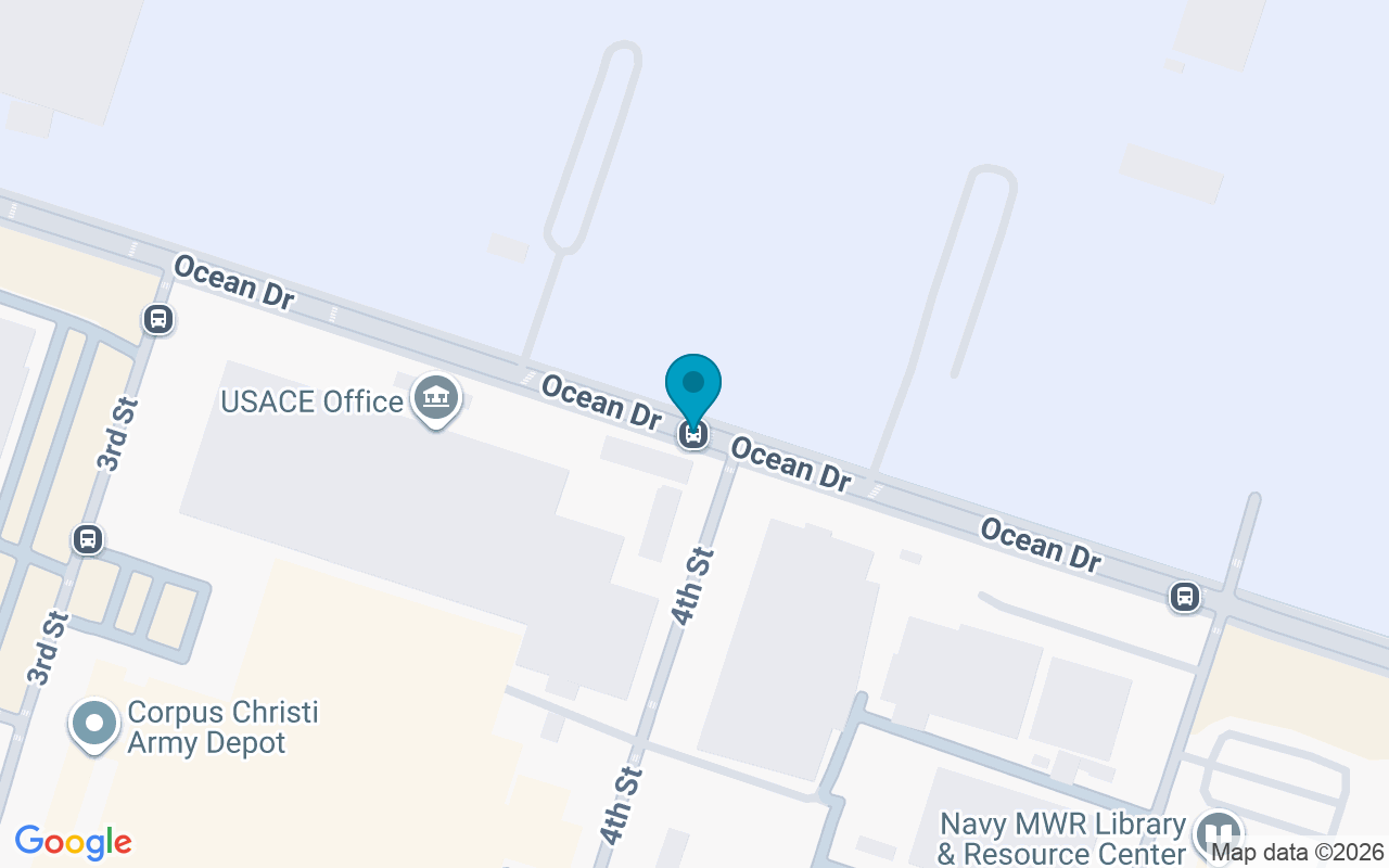 Map showing the location of Ocean @ 4th Stre