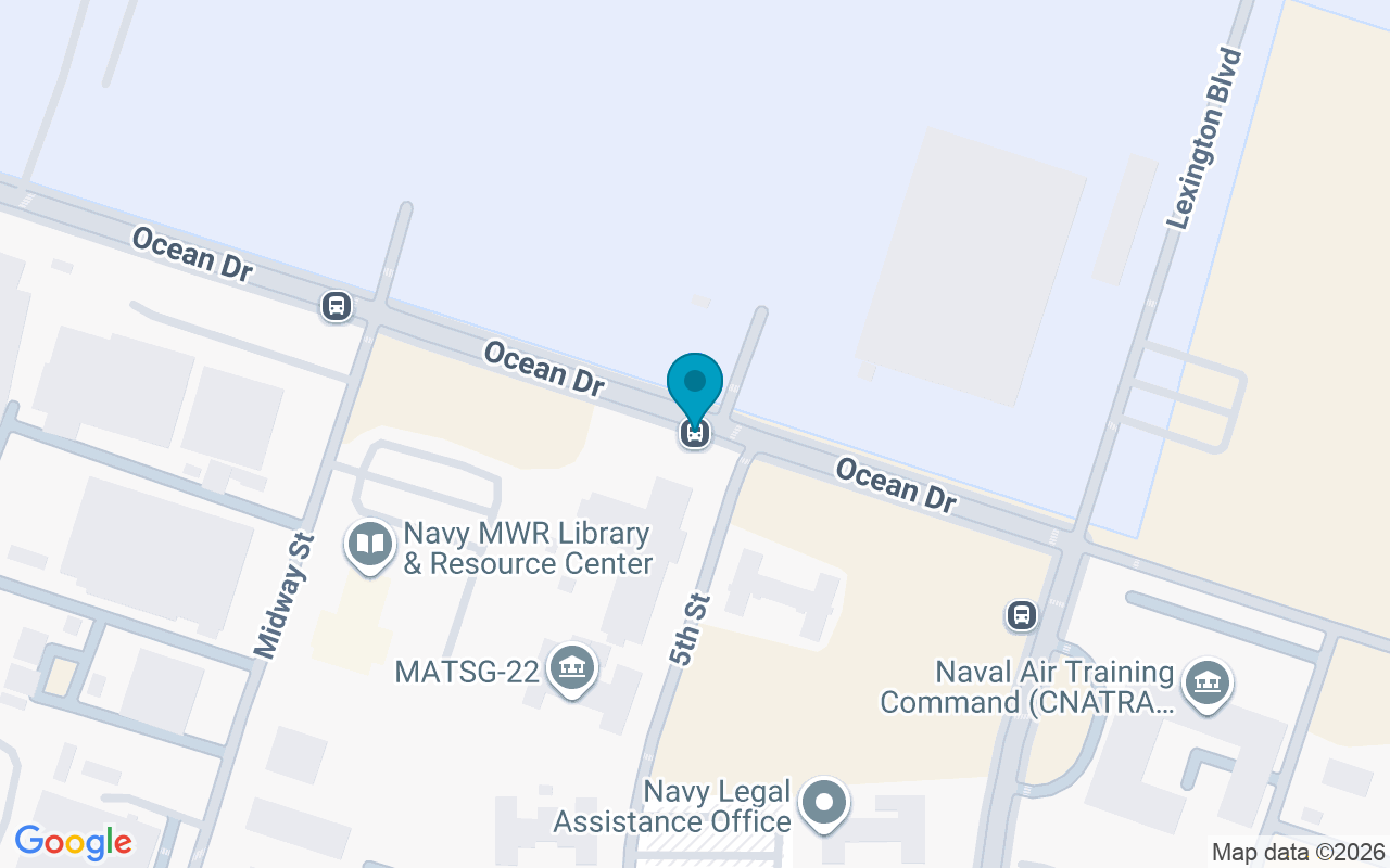 Map showing the location of Ocean @ 5th Street