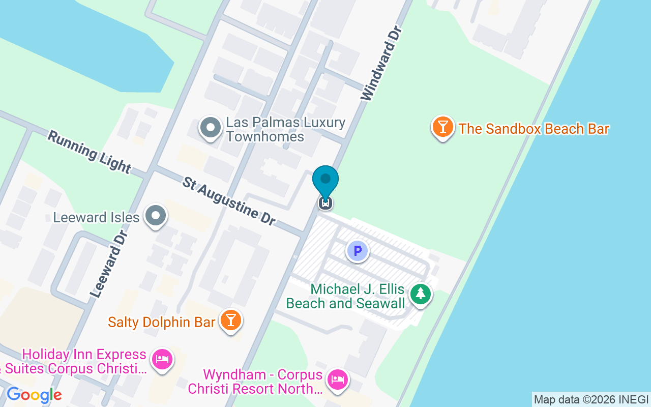Map showing the location of Windward Parking Lot