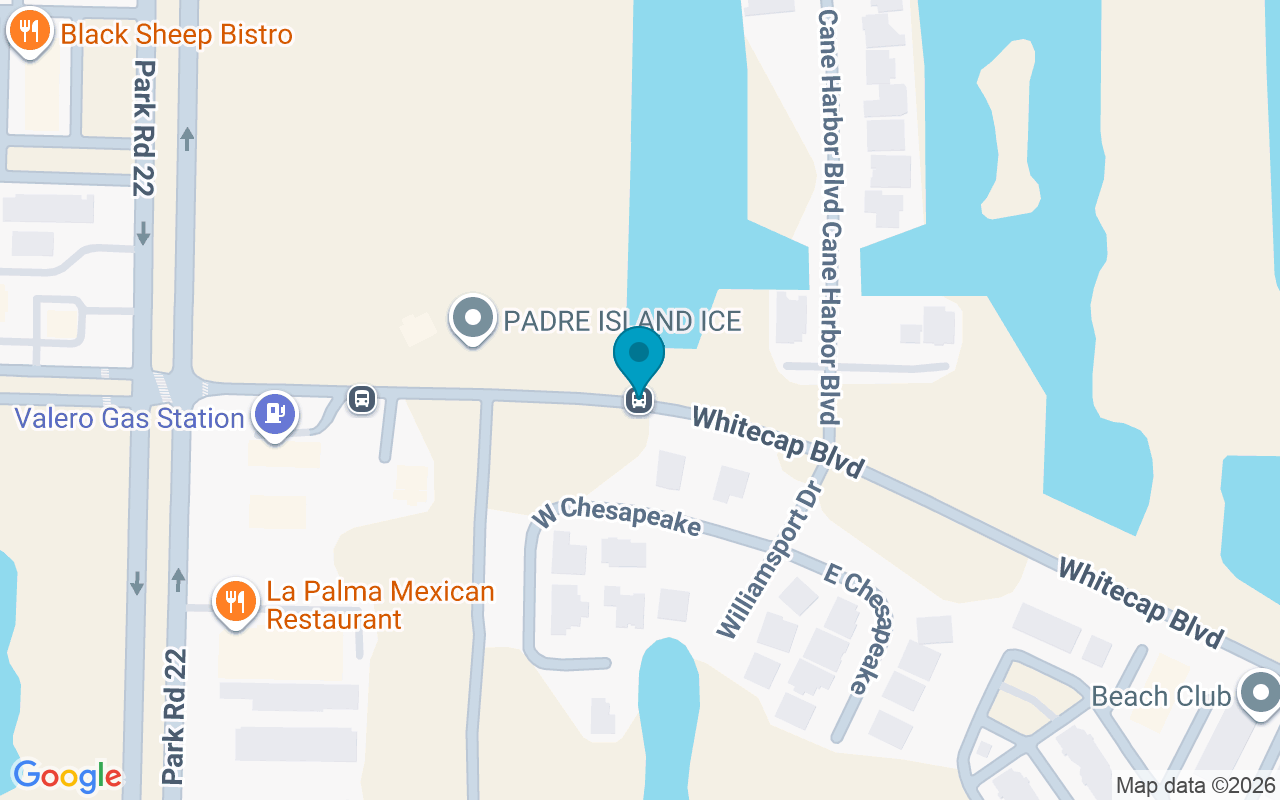 Map showing the location of Whitecap @ Cane Harbor