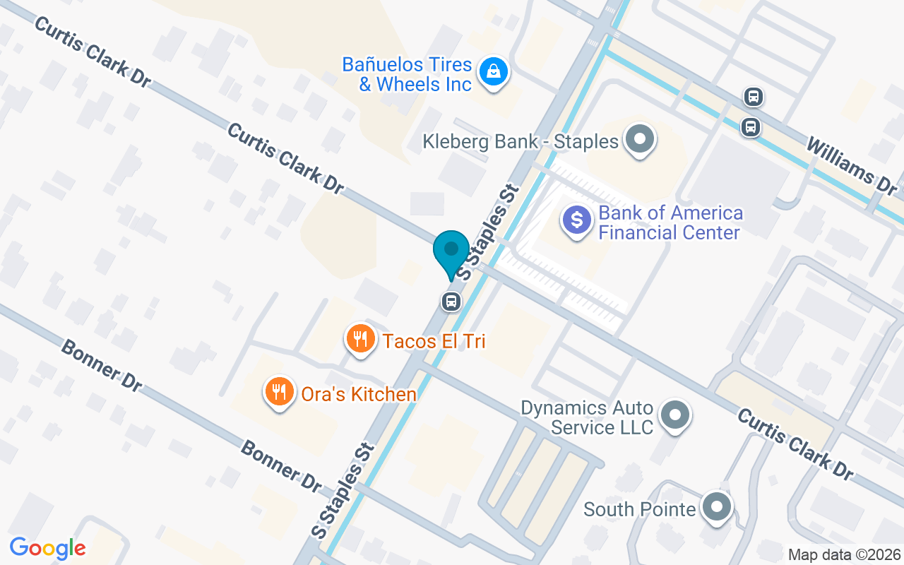 Map showing the location of Staples @ Curtisclark
