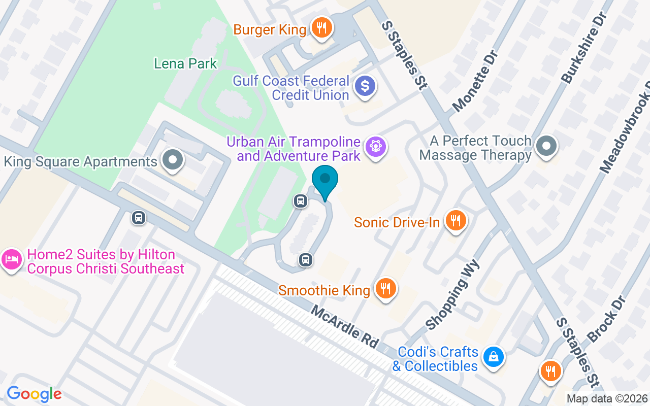 Map showing the location of Southside Station Bay E