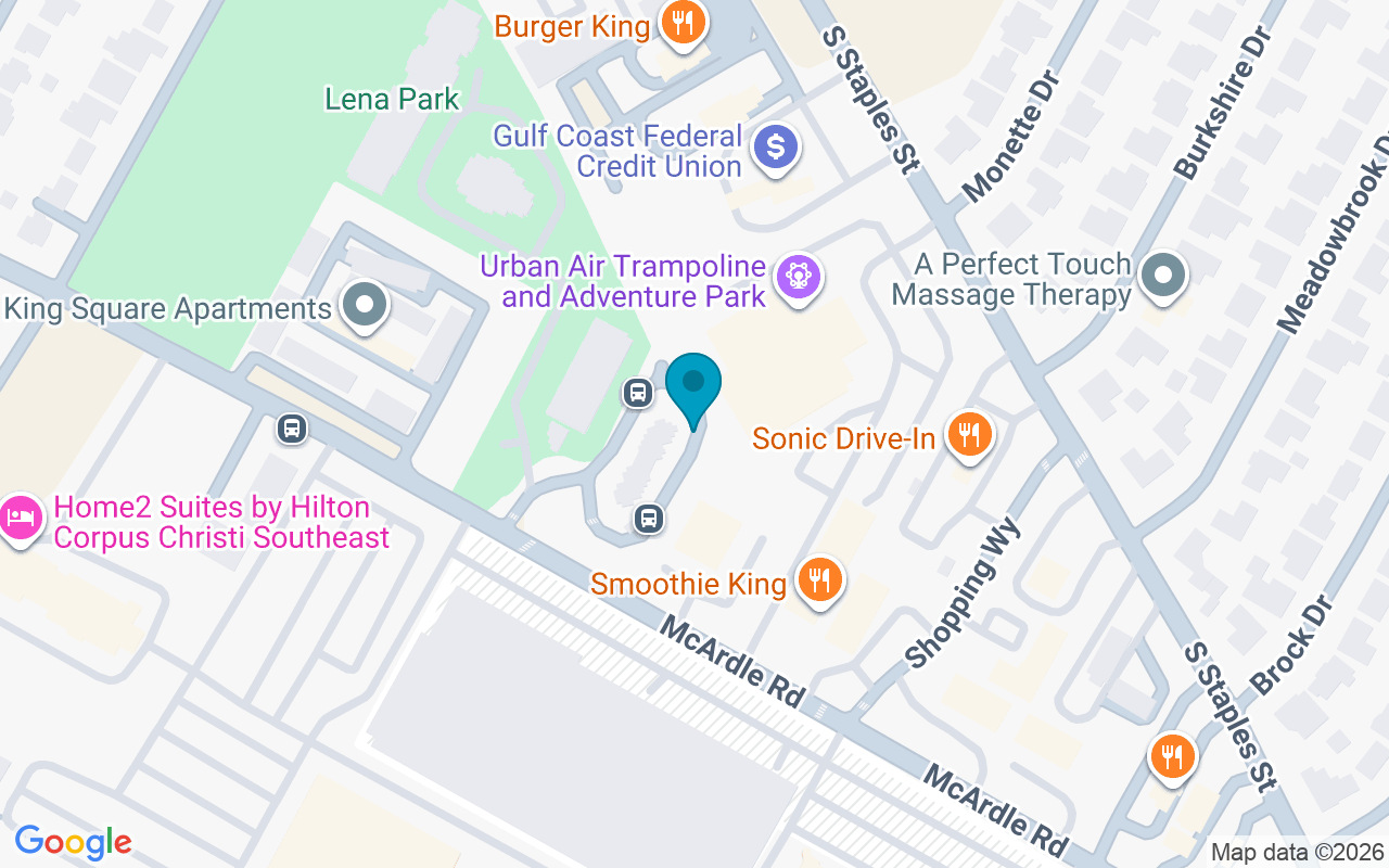 Map showing the location of Southside Station Bay F