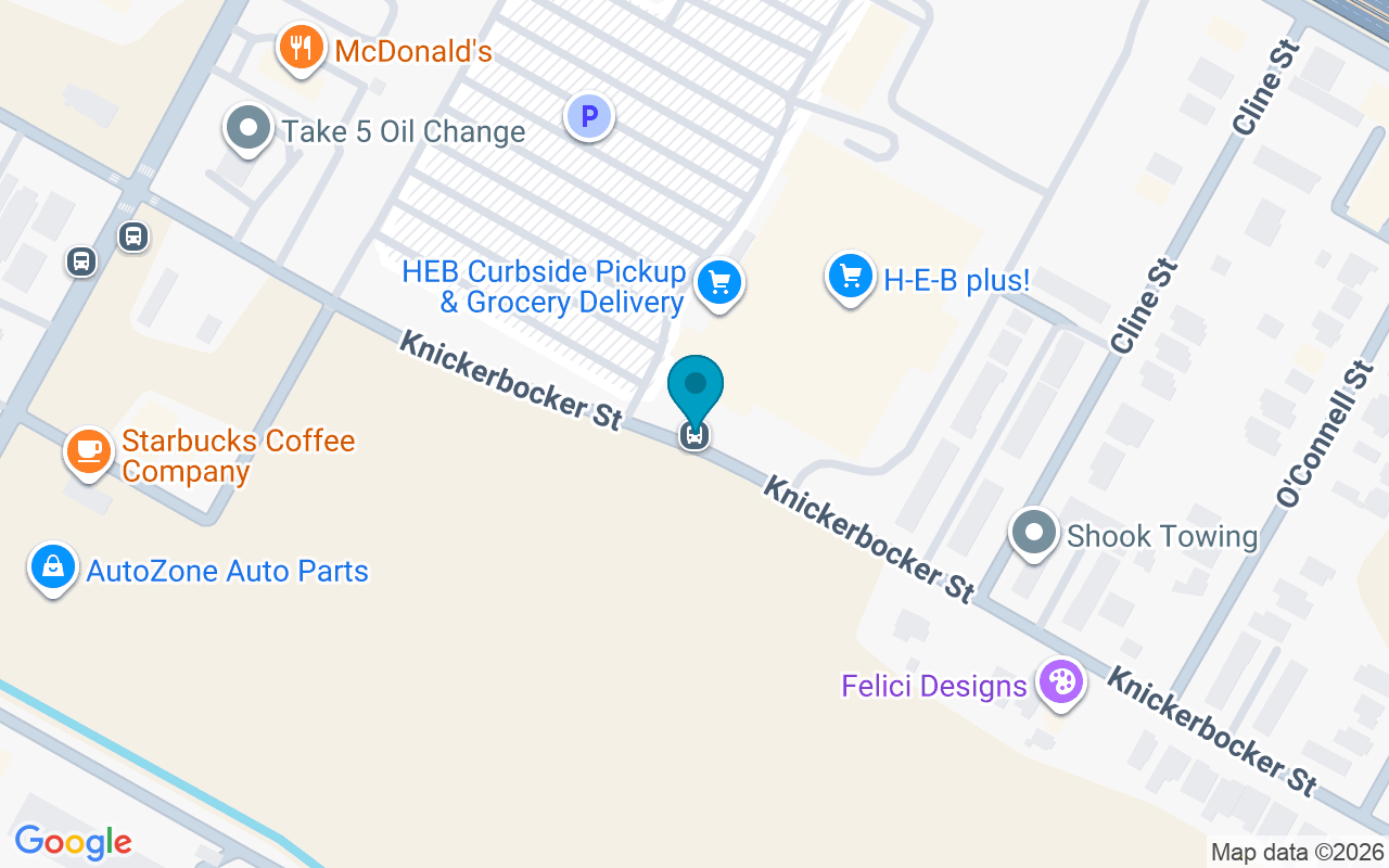 Map showing the location of Flour Bluff HEB Plus