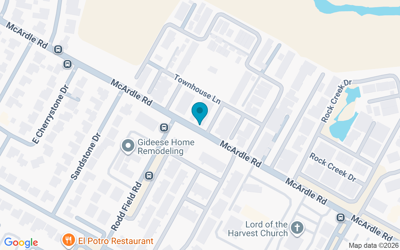 Map showing the location of McArdle @ Rodd Field