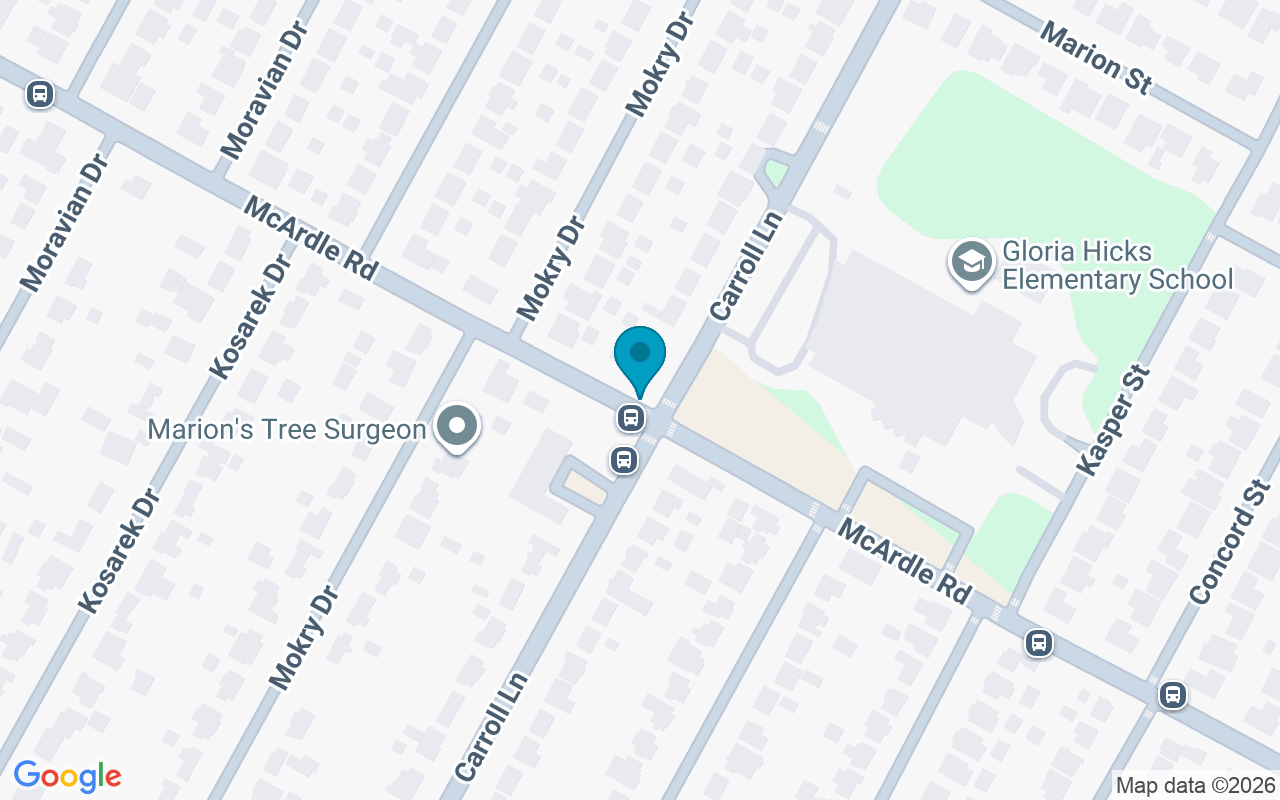 Map showing the location of McArdle @ Carrolllane